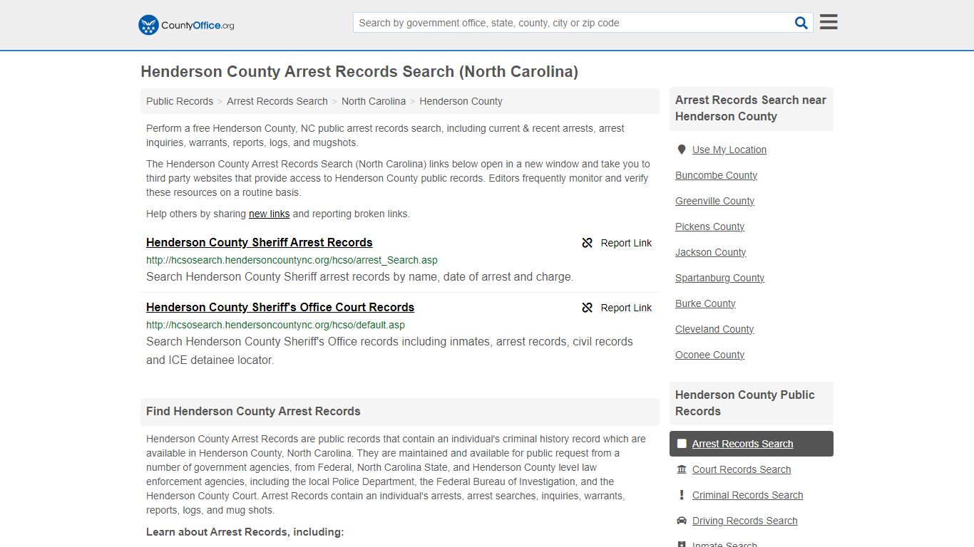 Arrest Records Search - Henderson County, NC (Arrests & Mugshots)