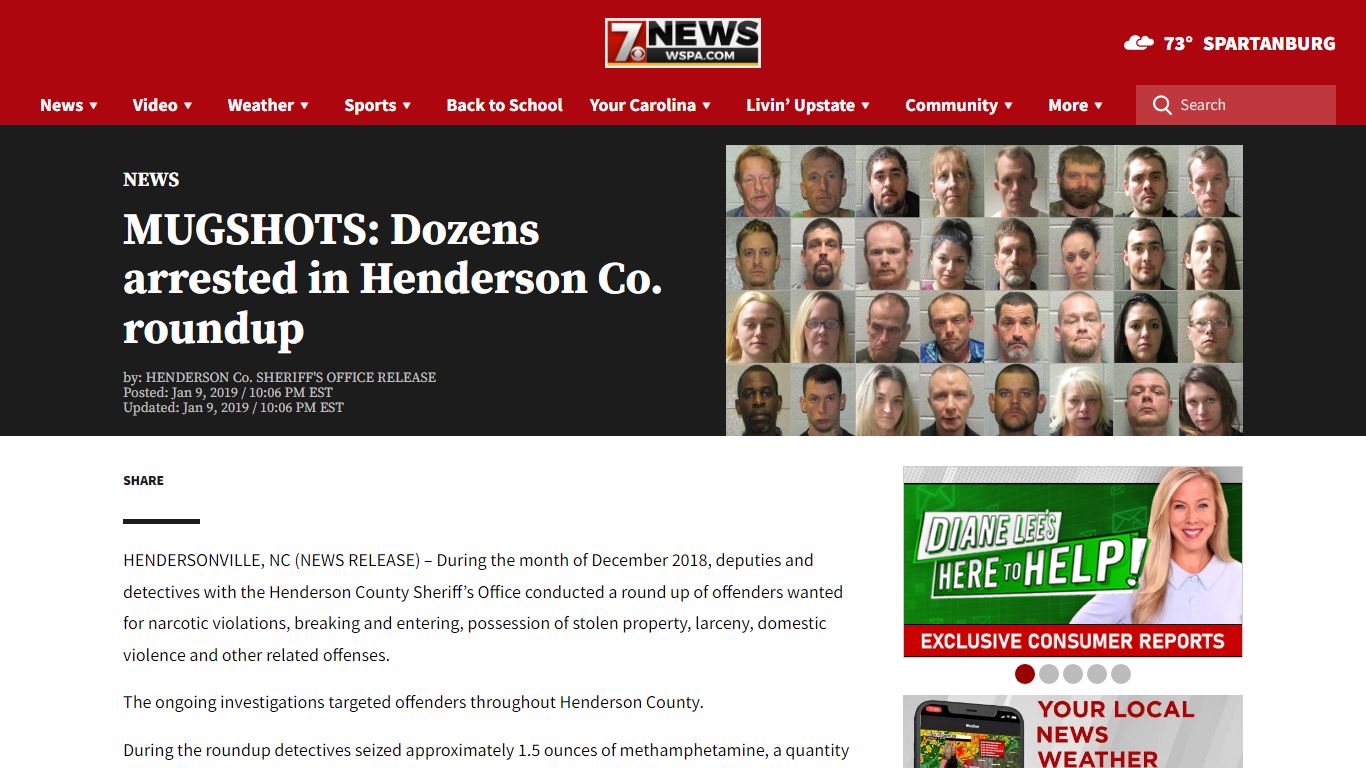 MUGSHOTS: Dozens arrested in Henderson Co. roundup - WSPA 7NEWS